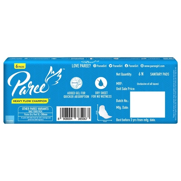 Paree Heavy Flow Regular Sanitary Pads 6 N