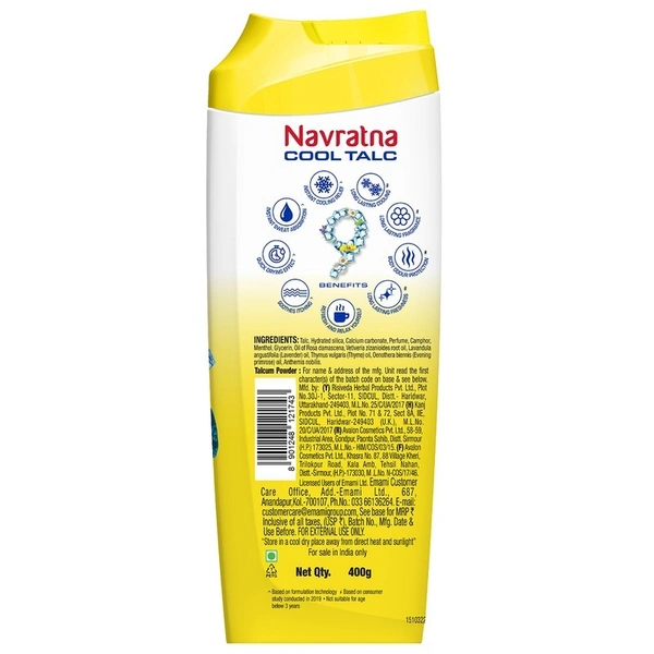 Navratna Cool Arctic Blossom Talcum Powder 400 g