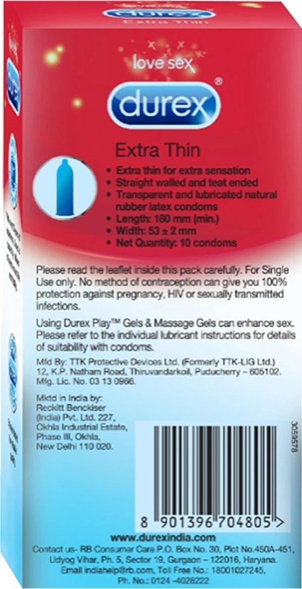 Durex Condom Extra Thin 10 N