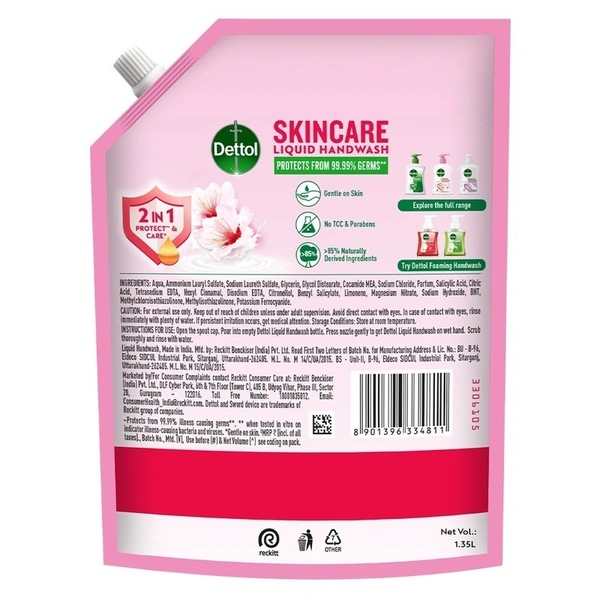 Dettol Liquid Skincare Hand Wash 1.35 L