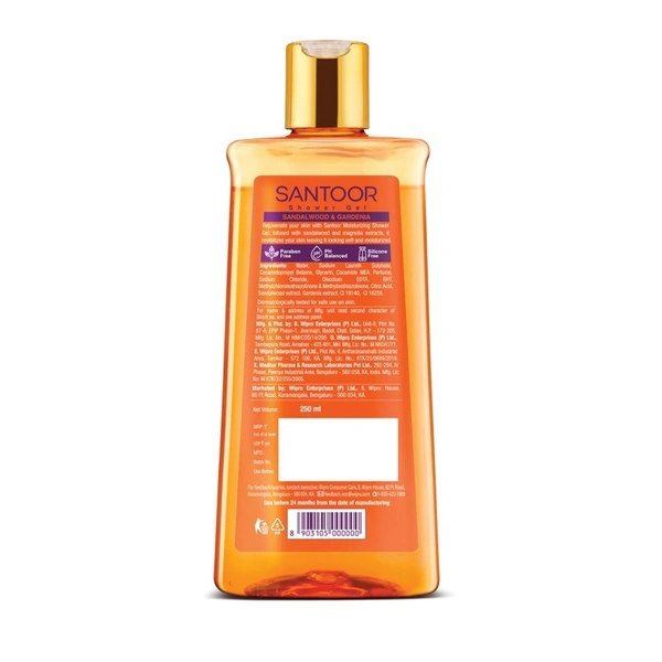 Santoor Sandalwood & Gardenia Shower Gel 250 ml