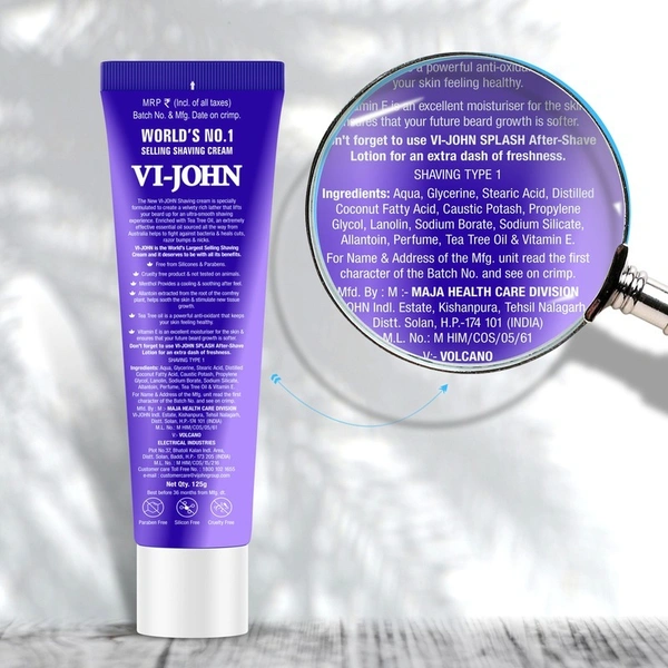 Vi-John Tropical Lime Shaving Cream 125 g