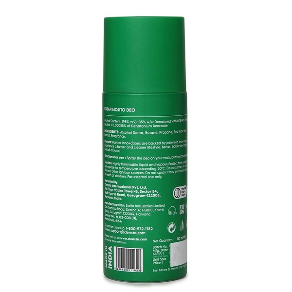 Clensta Cuban Mojito Body Spray 150 ml