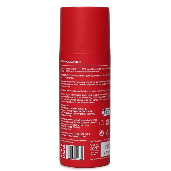 Clensta Cosmopolitan Body Spray 150 ml