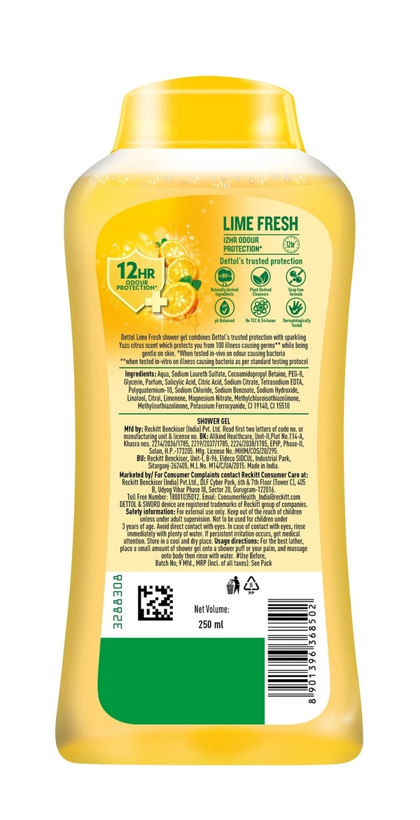 Dettol Lime Fresh Bodywash 250 ml