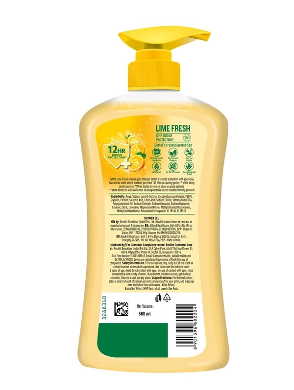 Dettol Lime Fresh Bodywash 500 ml
