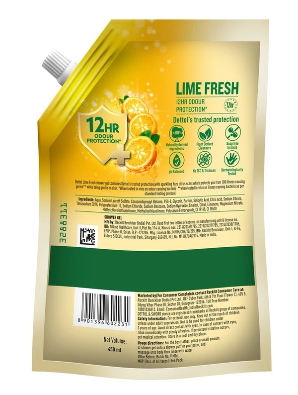 Dettol Lime Fresh Bodywash 450 ml