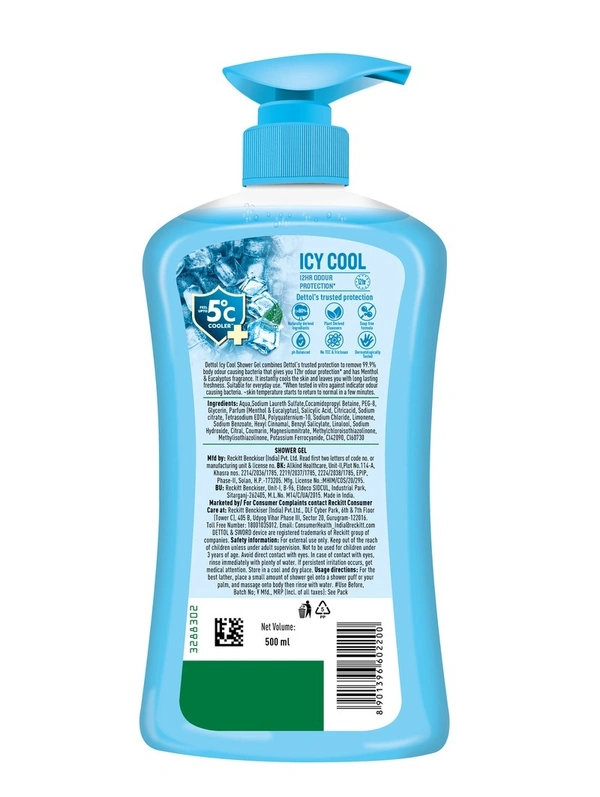 Dettol Icy Cool Bodywash 500 ml