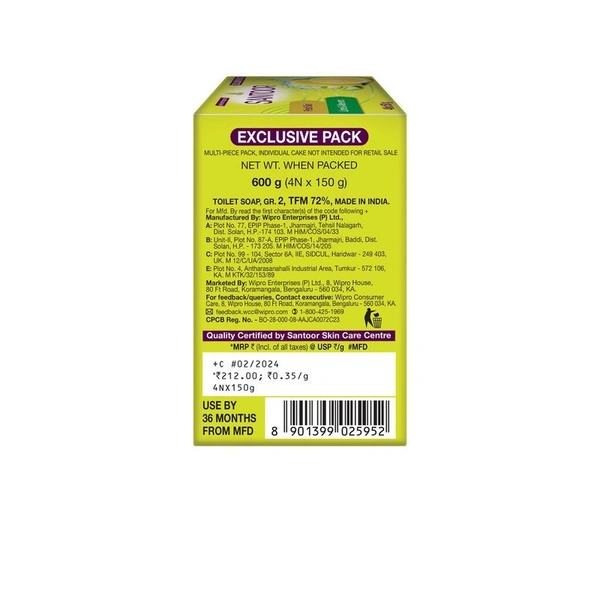 Santoor Aloefresh Skin Soap 4 N (150g Each)