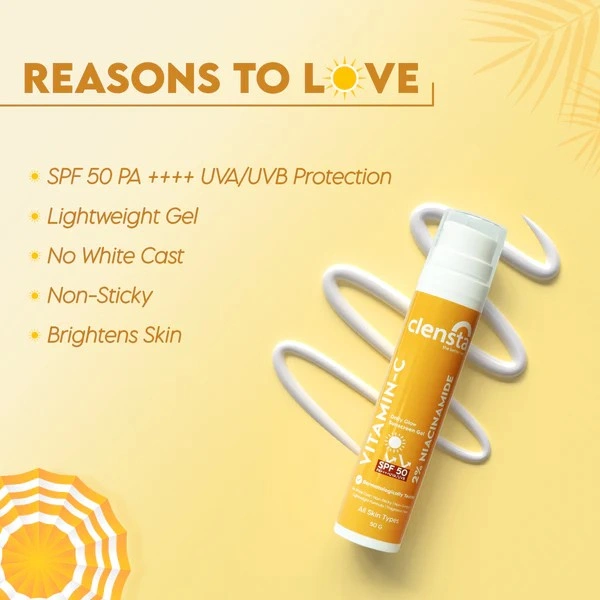 Clensta Vitamin C Sunscreen gel SPF 50+++ 50g