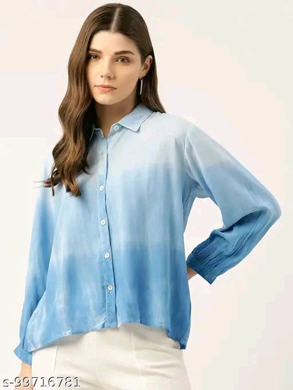 MT RETAIL Trendy Sensational Women Shirts - Blue, SM