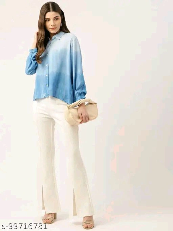 MT RETAIL Trendy Sensational Women Shirts - Blue, ME