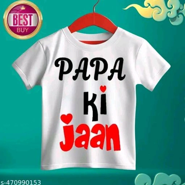 MT RETAIL WHITE PRINTAD T-SHIRT FOR WOMEN - Black, 6-7Years