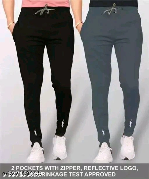 MT RETAIL LYCRA BLEND SOLIS TRACK PANT For Men (Pack of-2) - Silver Chalice, ME