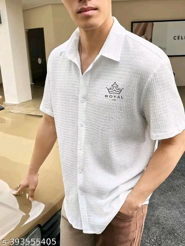 MT RETAIL MEN'S POPCORN STYLE T-SHIRT  - White, SM