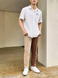 MT RETAIL MEN'S POPCORN STYLE T-SHIRT  - White, SM