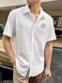 MT RETAIL MEN'S POPCORN STYLE T-SHIRT  - White, XL