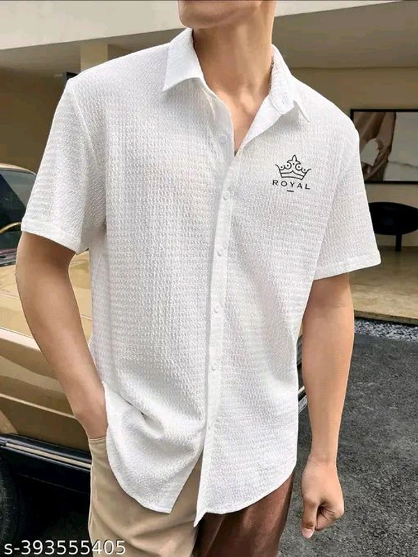 MT RETAIL MEN'S POPCORN STYLE T-SHIRT  - White, XL