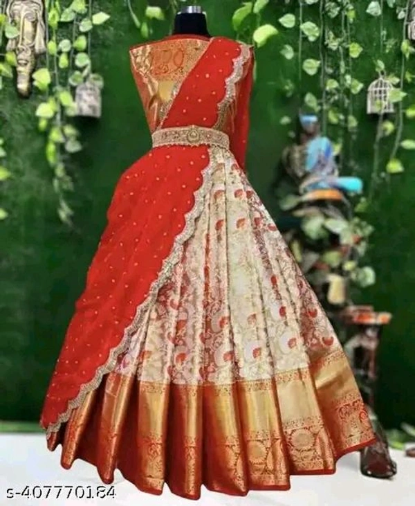 MT RETAIL Charvi Voguish Women Lehenga - Wild Watermelon, NO SIZE