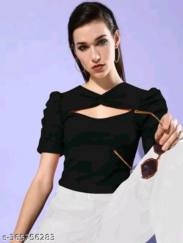 MT RETAIL  Elegant Women Tops & Tunics - Black, XL