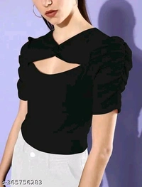 MT RETAIL  Elegant Women Tops & Tunics - Black, XL