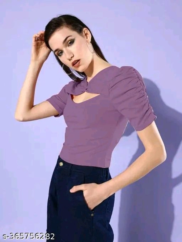 MT RETAIL  Elegant Women Tops & Tunics - Purple, LA
