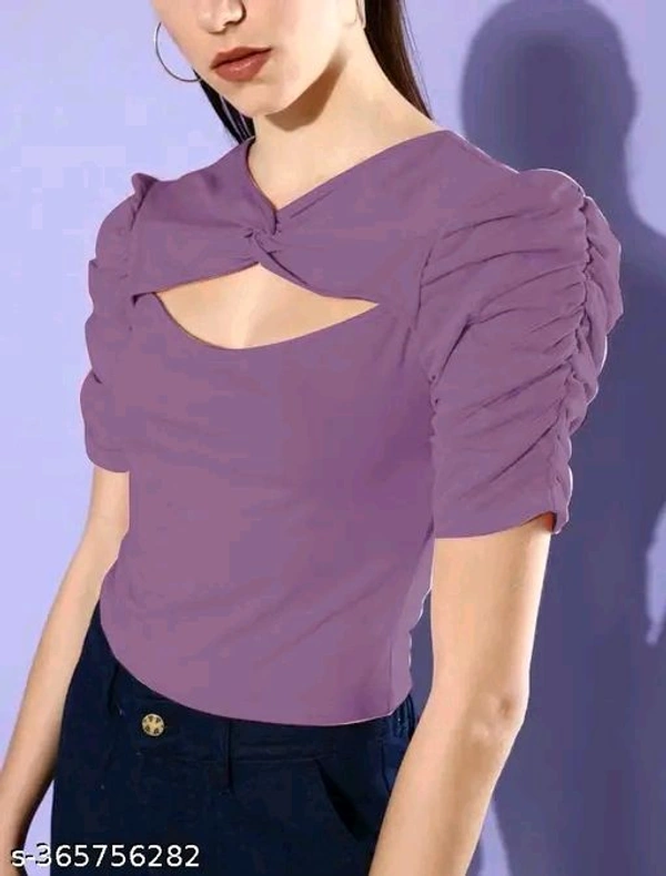 MT RETAIL  Elegant Women Tops & Tunics - Purple, LA