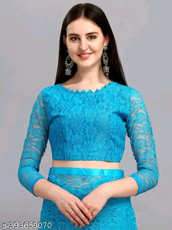 MT RETAIL LADIES BLUE SAREE  - Cerulean, FREE SIZE