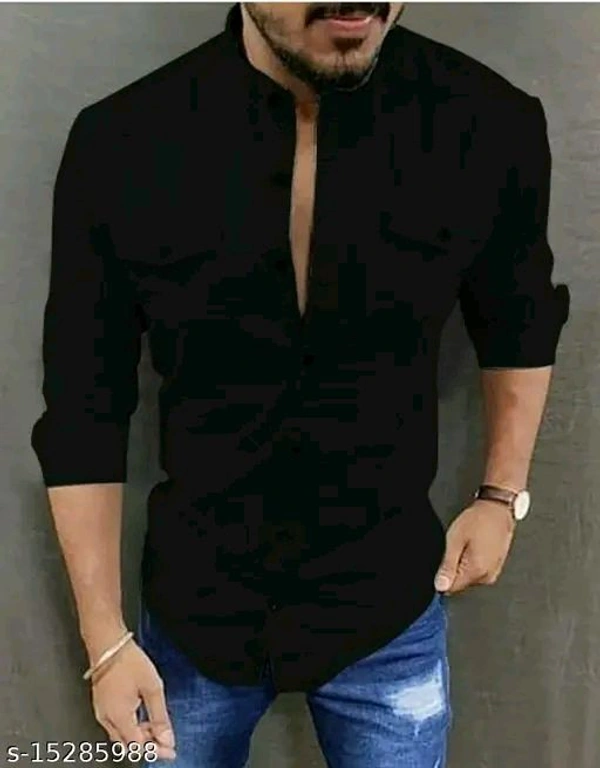 MT RETAIL VESLOO WILLOW COMFY & STYLISH MEN SHIRTS - Black, MT-101, XS