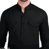 MT RETAIL VESLOO WILLOW COMFY & STYLISH MEN SHIRTS - Black, MT-101, XS