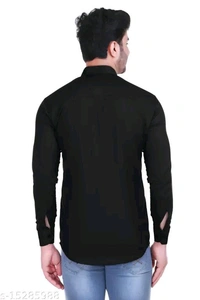 MT RETAIL VESLOO WILLOW COMFY & STYLISH MEN SHIRTS - Black, MT-101, LA