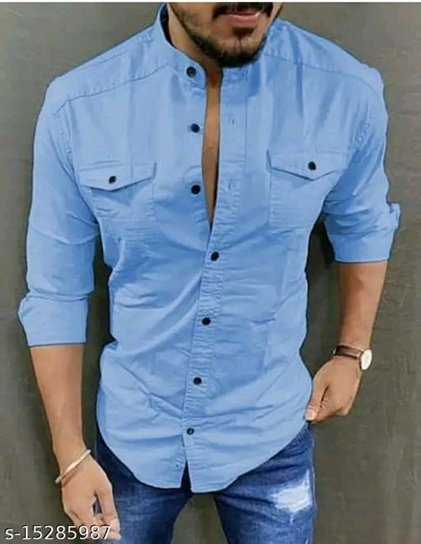 MT RETAIL VESLOO WILLOW COMFY & STYLISH MEN SHIRTS - Blue, MT-101, XL