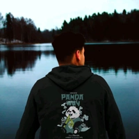Zenclothing  Printed Unisex Hoddie  - Black, Xl