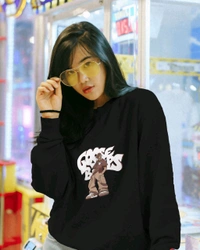 Zenclothing  Unisex Printed Black Sweatshirt  - Xl