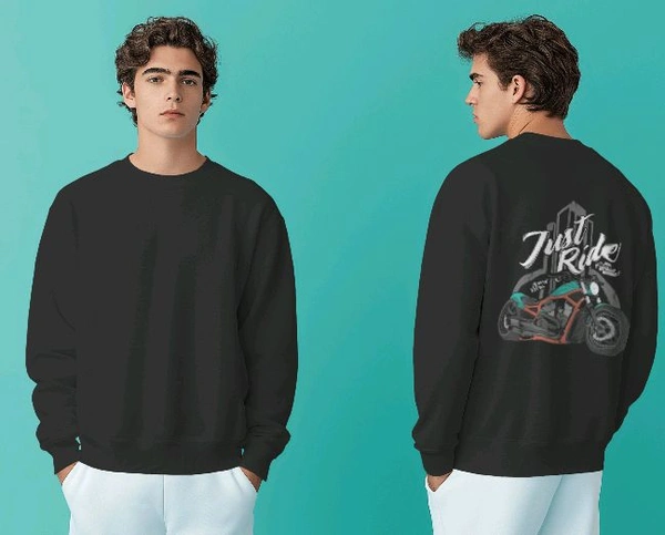 Zenclothing  Unisex Black Printed Sweatshirt  - M