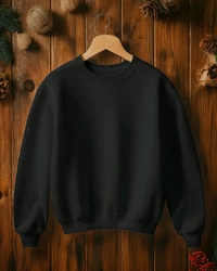 Zenclothing  Unisex Black Printed Sweatshirt  - XXl