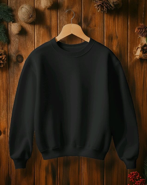 Zenclothing  Unisex Black Printed Sweatshirt  - XXl
