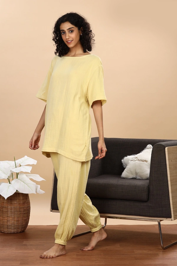 IIR014-Zen 100% Organic Unique Double Layered Yoga Wellness wear Turmeric Female - 4XL, TURMERIC
