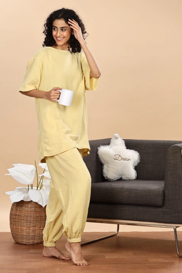 IIR014-Zen 100% Organic Unique Double Layered Yoga Wellness wear Turmeric Female - 4XL, TURMERIC