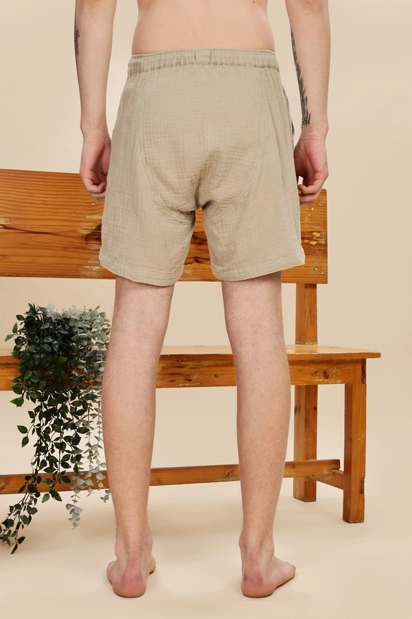IIR03-Anshin 100% Organic Unique Double Layered Wellness Boxer Beige Male - 4XL, BEIGE