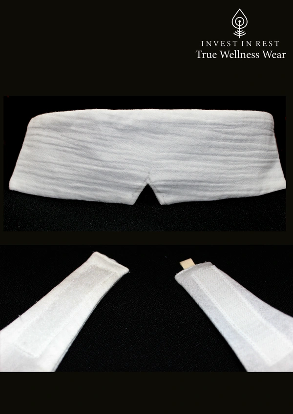 IIR031-Tuponi-100% Organic Unique Double Layered Eye and Ear Mask - Free Size, Sea Salt