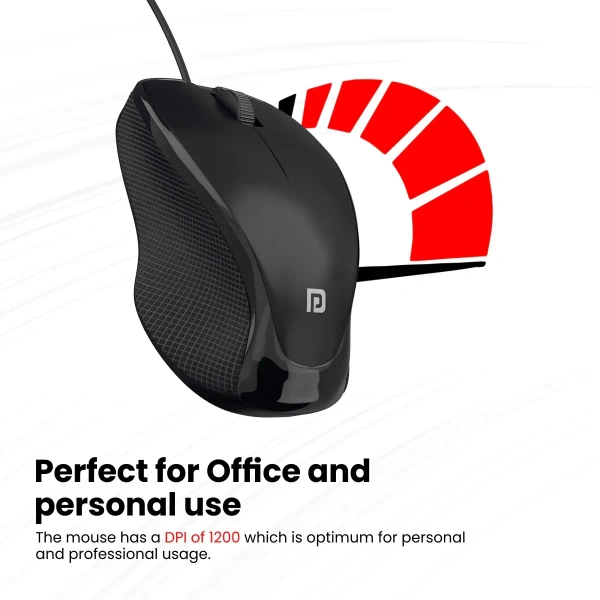 PORTRONICS TOAD 101 WIRED MOUSE - Black