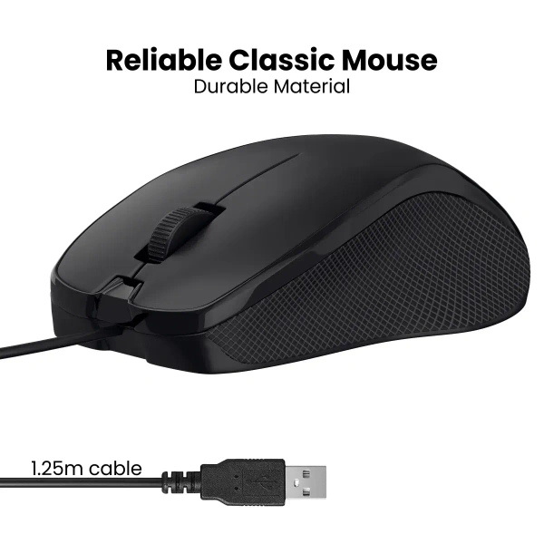 PORTRONICS TOAD 101 WIRED MOUSE - Black