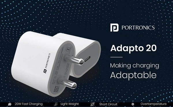 PORTRONICS ADAPTO 20 TYPE-C 20 W - White