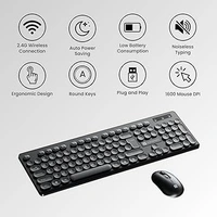 PORTRONICS KEY 6 WIRLESS KEYBOARD & MOUSE  - Black