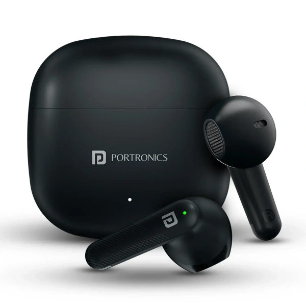 PORTRONICS TWINS S18 SMART TWS EARBUDS - Black