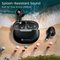 PORTRONICS TWINS 32 EAR BUDS - Black
