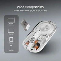 PORTRONICS TOAD 8 RECHAREABLE WIRELESS MOUSE  - White