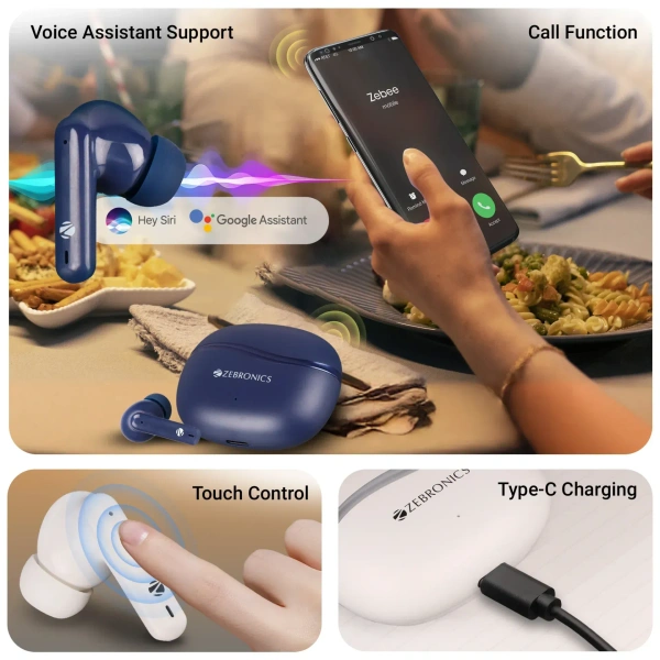 ZEBRONICS ZEB PODS 131 WIRELESS  EARBUDS  - White