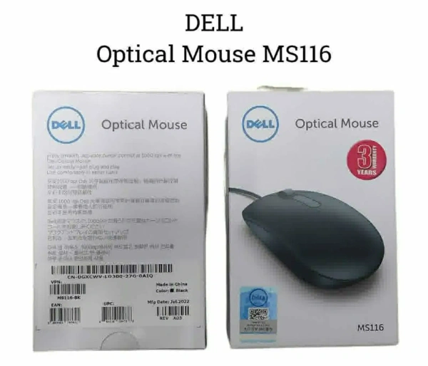 Dell Optical Mouse MS116 - Black